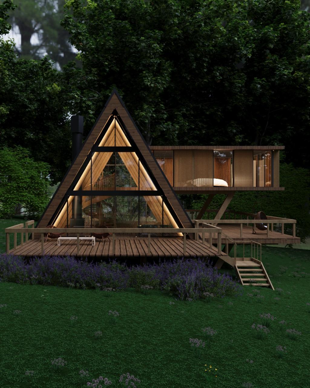 Casa A-Frame na Natureza